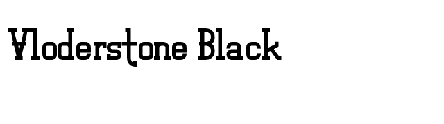 Vloderstone Black font preview