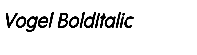 Vogel BoldItalic font preview