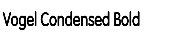 Vogel Condensed Bold font preview