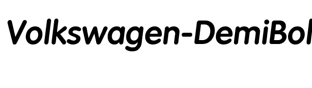 Volkswagen-DemiBoldIta font preview