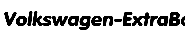 Volkswagen-ExtraBoldIta font preview