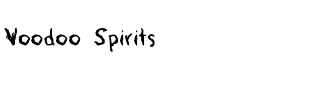 Voodoo Spirits font preview