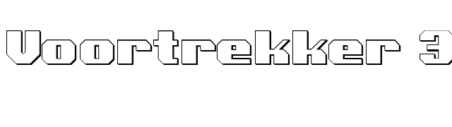 Voortrekker 3D font preview