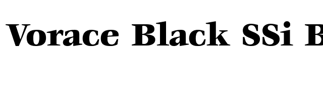 Vorace Black SSi Black font preview