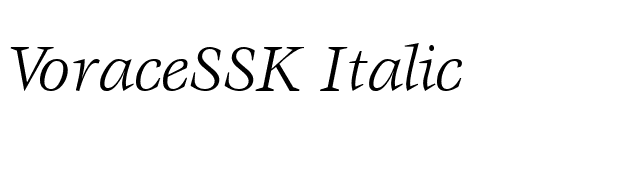 VoraceSSK Italic font preview