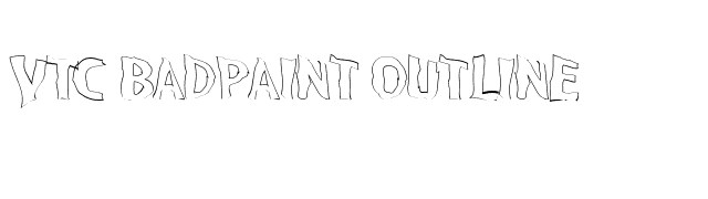 VTC BadPaint Outline font preview