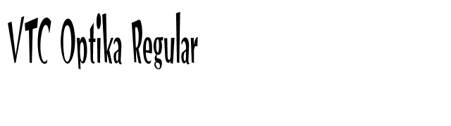 VTC Optika Regular font preview