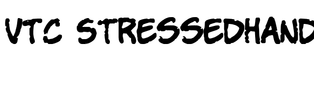 VTC StressedHand Regular font preview