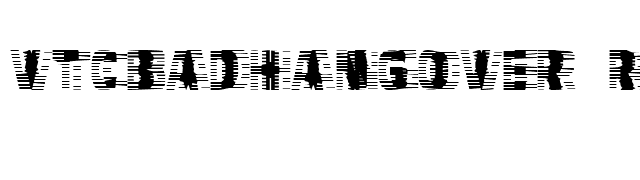 VTCBadHangover Regular font preview