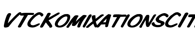VTCKomixationSCItalic font preview