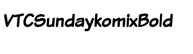 VTCSundaykomixBold font preview