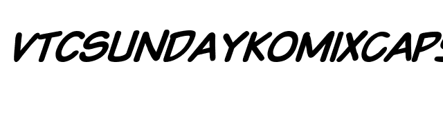 VTCSundaykomixcapsboldItalic font preview