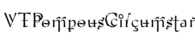 VTPompousCircumstanceChiseled font preview