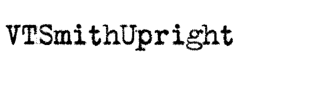 VTSmithUpright font preview