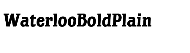 WaterlooBoldPlain font preview