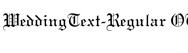 WeddingText-Regular OTF font preview