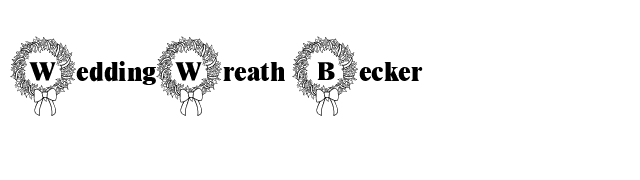 WeddingWreath Becker font preview