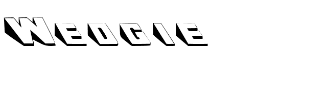 Wedgie font preview