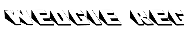 Wedgie Regular font preview