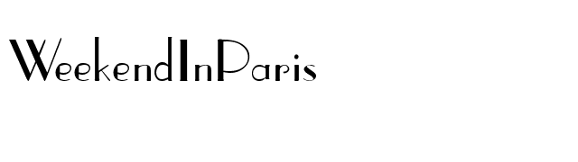 WeekendInParis font preview