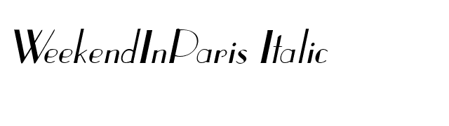 WeekendInParis Italic font preview