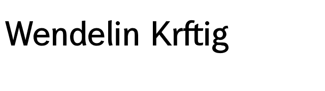 Wendelin-Krftig font preview