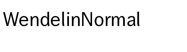 WendelinNormal font preview