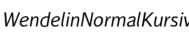 WendelinNormalKursiv font preview