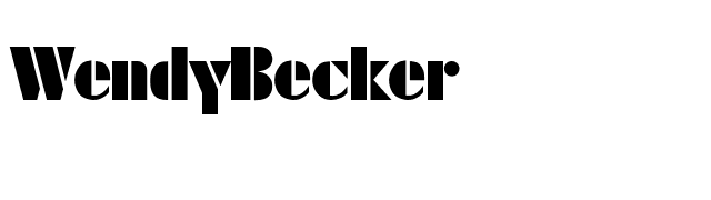 WendyBecker font preview