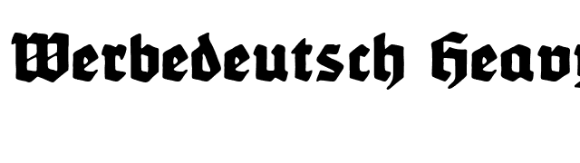 Werbedeutsch Heavy font preview