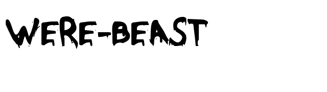 Were-Beast font preview