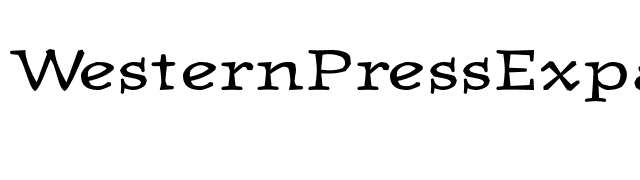 WesternPressExpandedSSK font preview