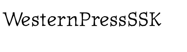 WesternPressSSK font preview