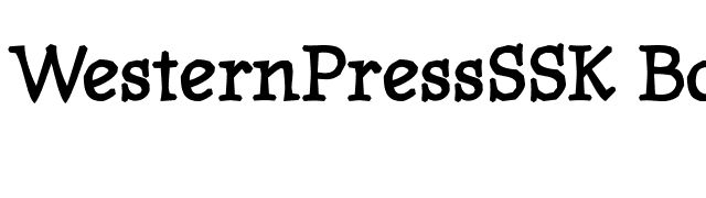 WesternPressSSK Bold font preview