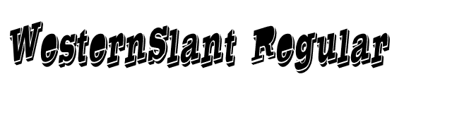 WesternSlant Regular font preview