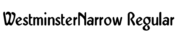 WestminsterNarrow Regular font preview