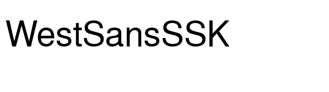 WestSansSSK font preview