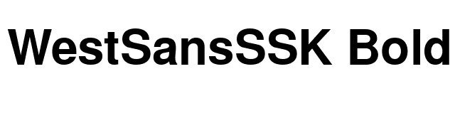 WestSansSSK Bold font preview