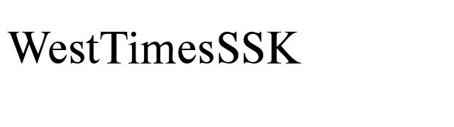 WestTimesSSK font preview