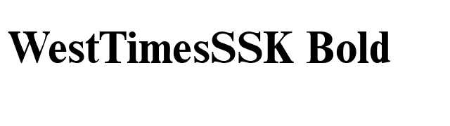 WestTimesSSK Bold font preview