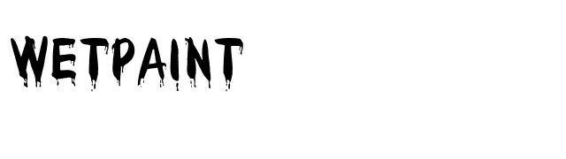 WetPaint font preview