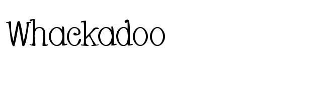 Whackadoo font preview