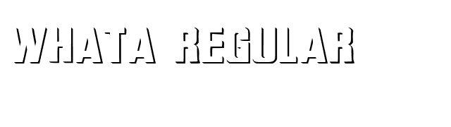 WhatA Regular font preview