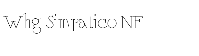 Whg Simpatico NF font preview