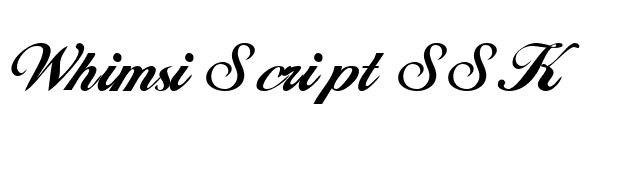 Whimsi Script SSK font preview