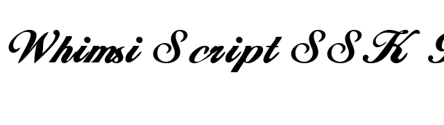 Whimsi Script SSK Bold font preview