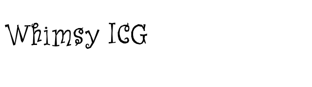 Whimsy ICG font preview