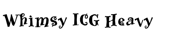 Whimsy ICG Heavy font preview