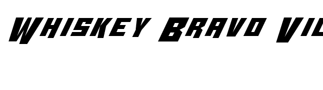 Whiskey Bravo Victor font preview