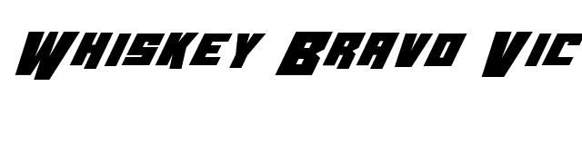 Whiskey Bravo Victor Bold font preview